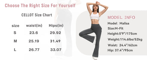 Women's High Waisted Flared Yoga Pants with Pockets