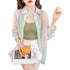 Turn-down Neck Long Sleeved Shirt And Blouses Gradient Rainbow Color See-through Thin Women Clothing Loose Top Shirt Casual New