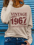 Women's Vintage 1967 Letter Printed Long Sleeve T-shirt