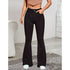 High Waist Black Flare Jeans for Women