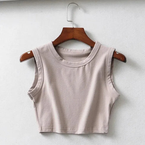 Vintage Style Cropped Tank Top for Women