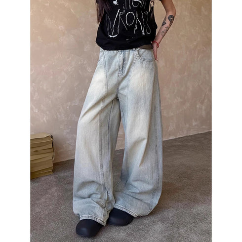 Women's Light Blue Wide Leg Jeans