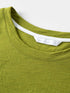DUSHU Women's Green and Grey Layered Knit Top