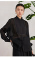 K3035W Luxury Women's Clothing 75% linen 25% silk Ladies Blouse