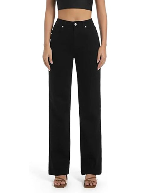 High Waist Straight Leg Jeans for Women