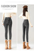 High Waist Fleece Lined Skinny Jeans for Women