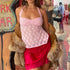 Halter Lace See-Through Crop Top for Women