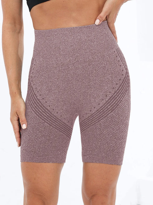 Women's High Waisted Seamless Fitness Shorts