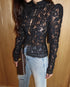 White Lace Hollow Out Blouse for Women