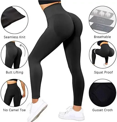 High Waist Seamless Knitted Leggings for Women
