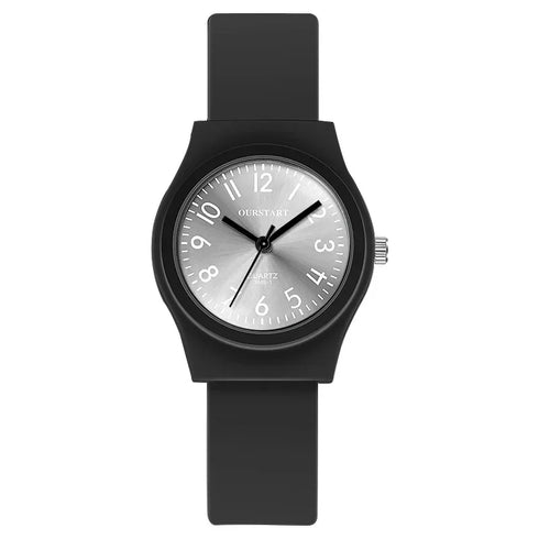 Silicone Strap Quartz Watch for Women - Luxury Casual Style