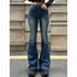 Vintage High Waist Flare Jeans for Women