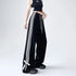 Plus Size Y2K Wide Leg Pants with Bow Tie Detail