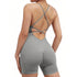 Criss Cross Backless Cami Sports Romper