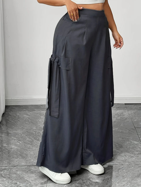 Graphite Gray Women's Oversized Casual Pants