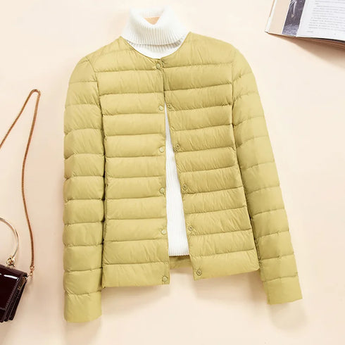 Korean Slim Fit Short Quilted Puffer Coat