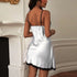 White Lace V-Neck Satin Nightdress