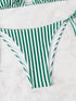Floral Print Triangle Bikini Set with Brazilian Bottoms