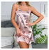 Women’s Satin Chemise Nightdress with Heart Print
