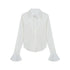 Slim Fit Flared Sleeve Women's Blouse