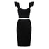Summer Women’s Bodycon Skirt Suit in Black, Red, and Pink