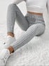 Stylish Ribbed Knitted Base Layer Leggings for Women