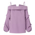 ZANZEA Off Shoulder Pleated Blouse for Women