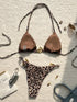 Leopard Print Halterneck Bikini Set