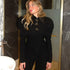 Elegant Black Blazer with Gold Buttons