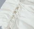 2023 Sexy Corset White Ruched Chest Square Collar Short Puff Sleeve Shirt Women Cross Lacing up Bandage Waist Bodycon Crop Tops