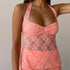 Halter Lace See-Through Crop Top for Women