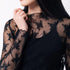 Lace Bottomed Long Sleeve Blouse Top