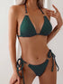 Dark Green Camisole Bikini Set for Women