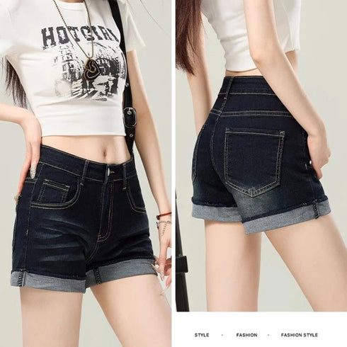 High Waist Denim Shorts for Women