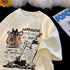 Unisex Oversized Cartoon Print T-shirt in Plus Sizes