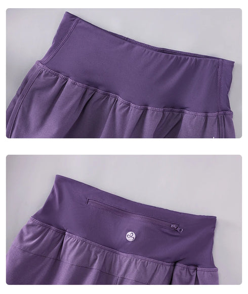 DRUR High Waist Knee Length Yoga Pants for Women