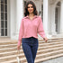 Elegant Long Sleeve Turn Down Collar Blouse