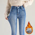 High Waist Thermal Denim Jeans for Women