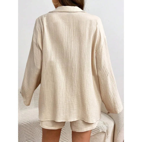 Elegant Summer Loose Short Pants Set for Women