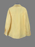 Women's Casual Yellow Long Sleeve V-Neck Blouse