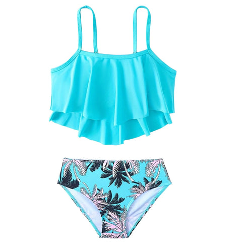 Girls Ruffle Two-Piece Bikini Set