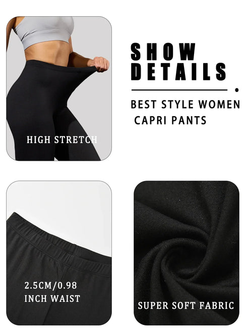 Women's Super Soft High Stretch Capri Leggings