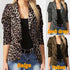 ZANZEA Leopard Print Lightweight Blazer for Women