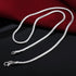 925 Sterling Silver Solid Snake Chain Necklace 40-75cm