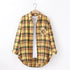 Plaid Flannel Shirt for Women - Casual Long Sleeve Top