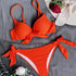 Front Bow Knot Push Up Bikini Set