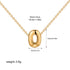 3D Bubble Initial A-Z Mini Necklace - Gold Plated