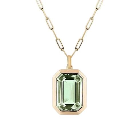 Retro Hip-hop Multicolour Crystal Pendant Necklace for Women