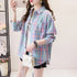 Loose Fit Cotton Plaid Shirt for Women
