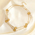 GANEMLY Gold Five-Leaf Clover Pendant Necklace